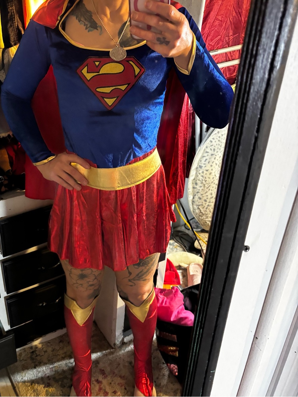 Classic Superhero Girls Costume - Blue & Red